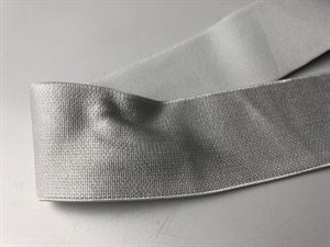 Blød elastik - silver, 40 mm